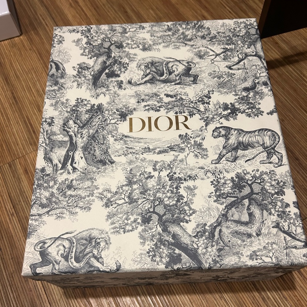 NIB Dior 4 Water Glasses set blue crystal cannage - Picture 7 of 7